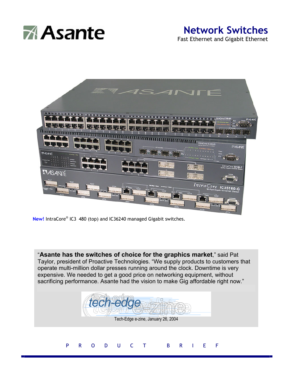 Asante Technologies IC38480 User Manual | 2 pages