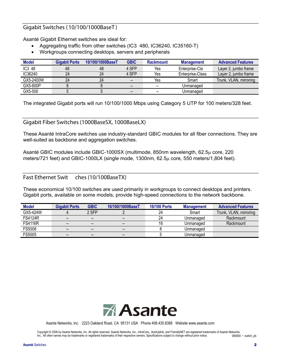 Asante Technologies IC38480 User Manual | Page 2 / 2