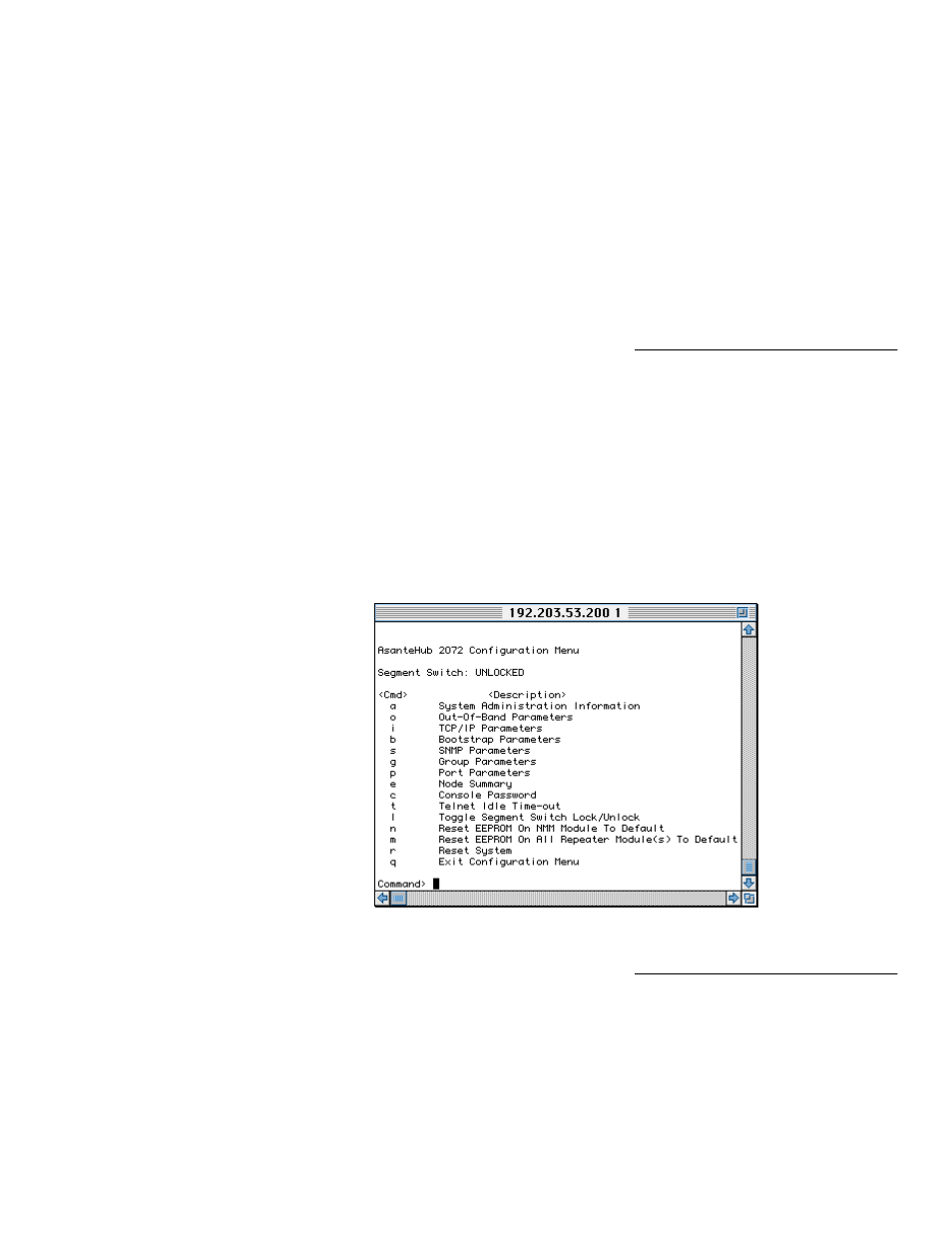 Configuration menu | Asante Technologies 2072 User Manual | Page 32 / 46