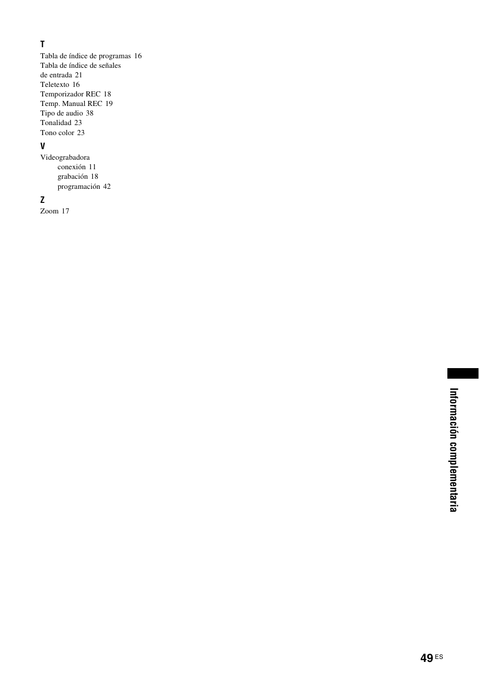 Sony KDL-V32A11E User Manual | Page 189 / 192