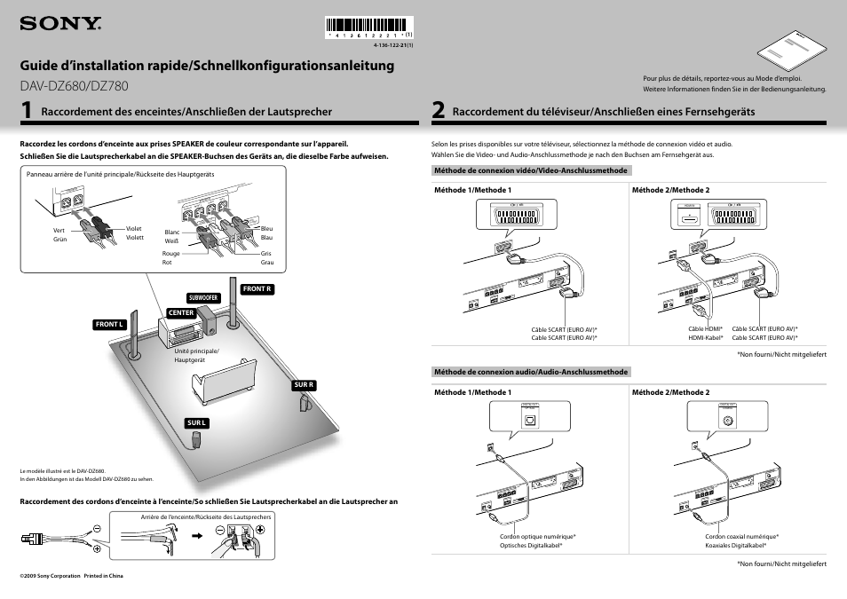 Sony DAV-DZ680 User Manual | 2 pages