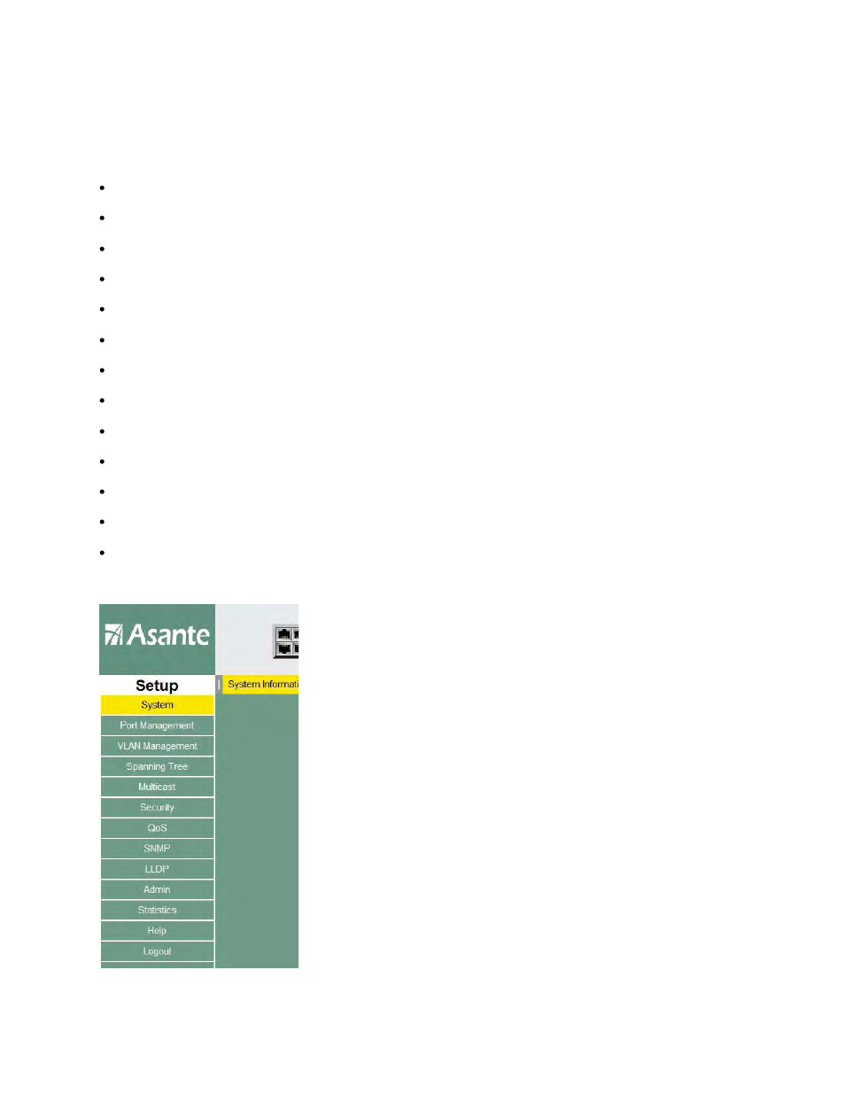 1 main configuration menu | Asante Technologies 3624/48 User Manual | Page 62 / 145