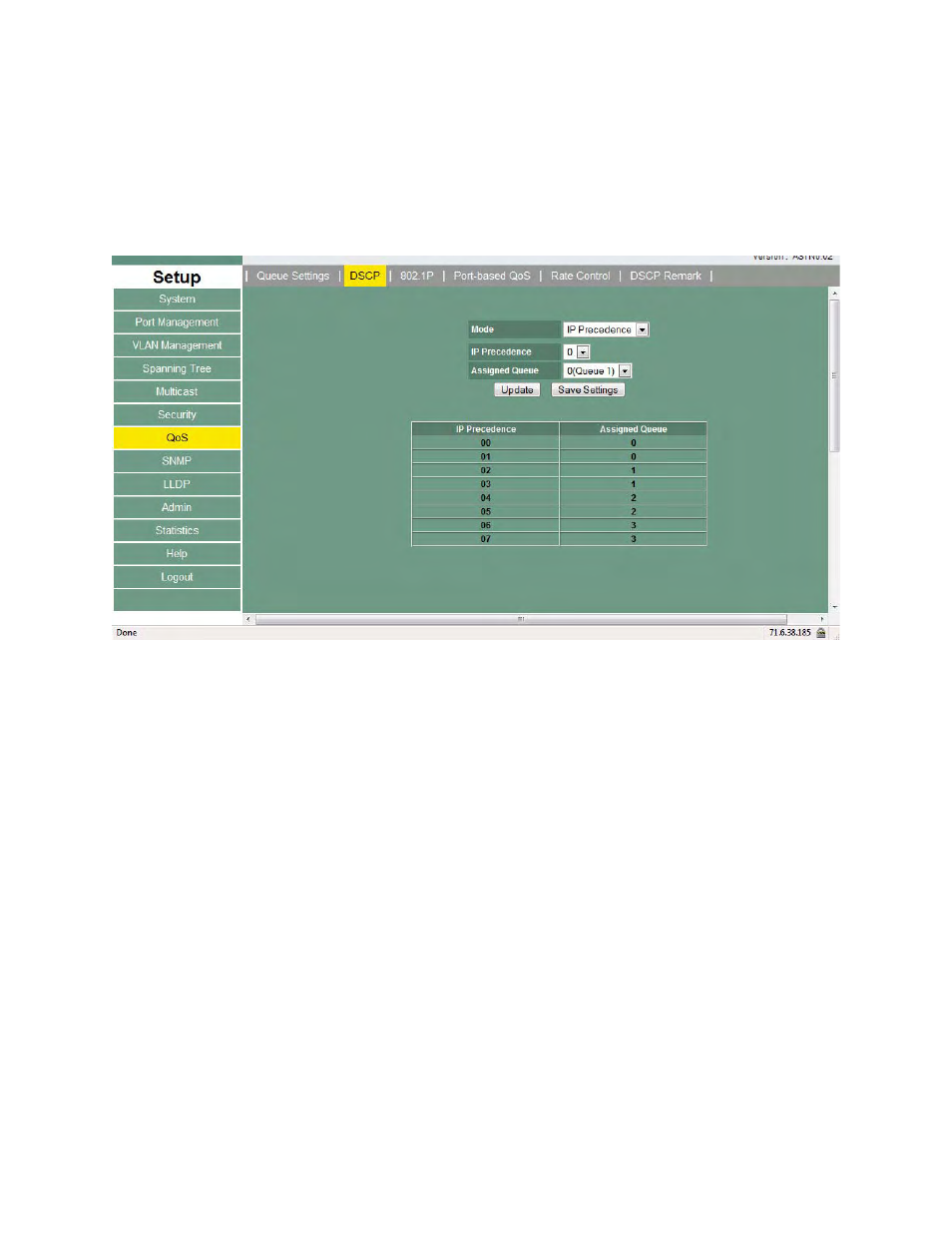 Dscp | Asante Technologies 3624/48 User Manual | Page 85 / 145