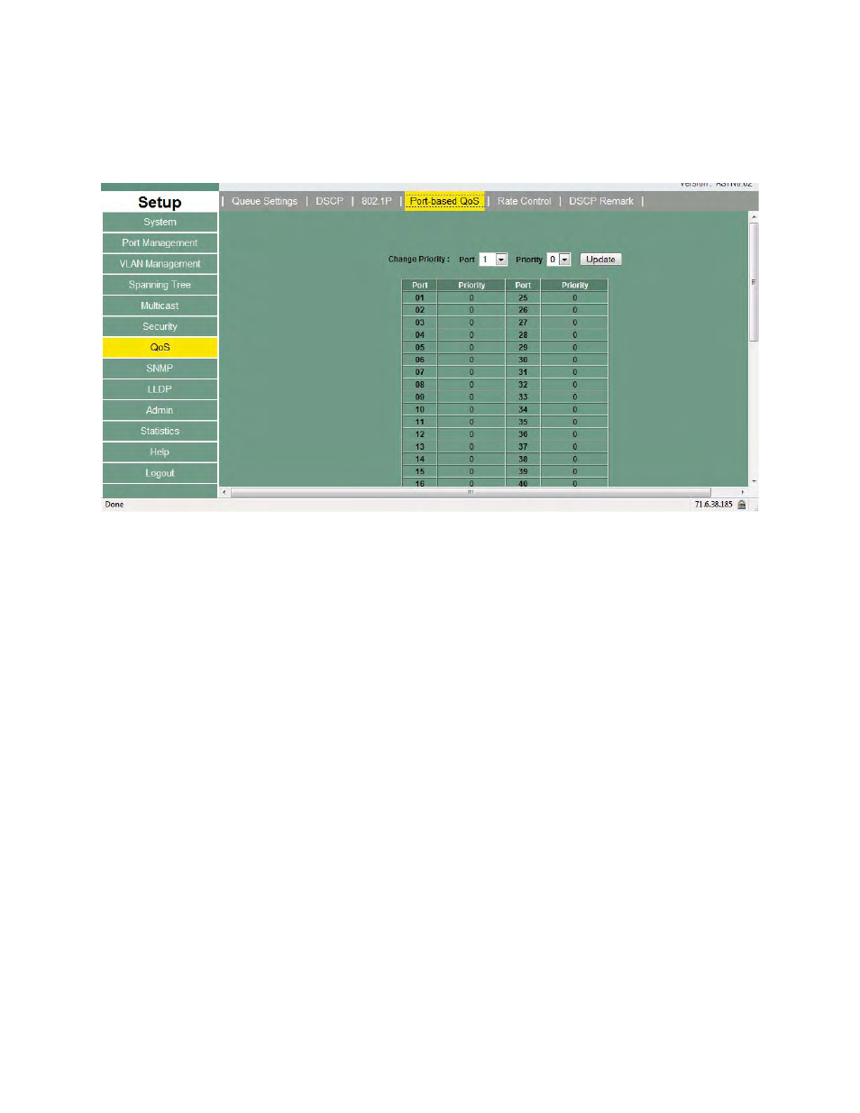 Port-based qos | Asante Technologies 3624/48 User Manual | Page 87 / 145