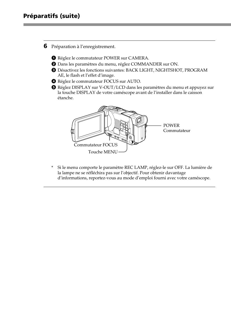 Préparatifs (suite) 6 | Sony MPK-DVF5M User Manual | Page 36 / 112