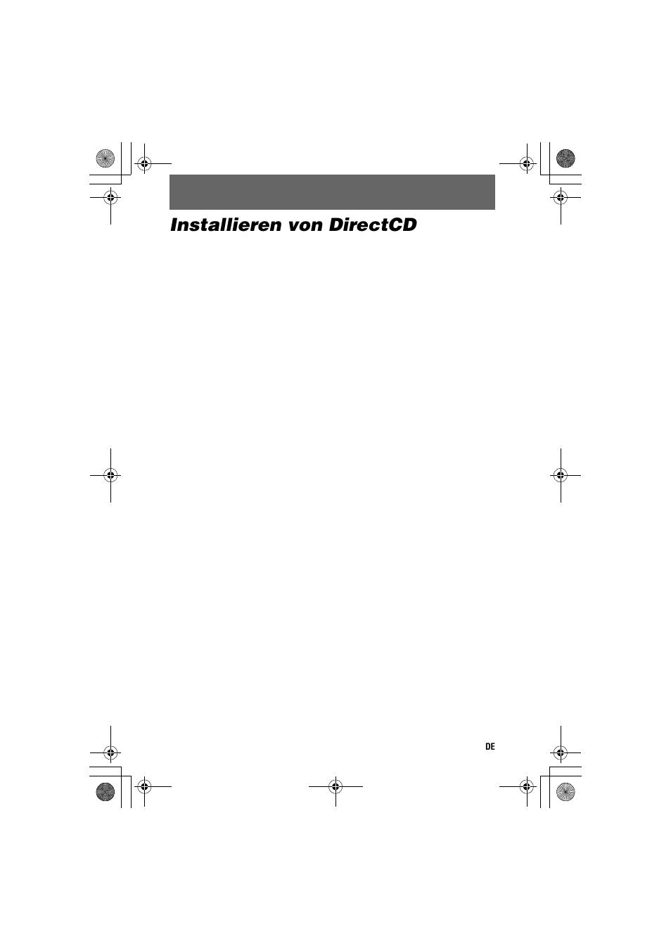 Installieren von directcd | Sony MVC-CD1000 User Manual | Page 19 / 32