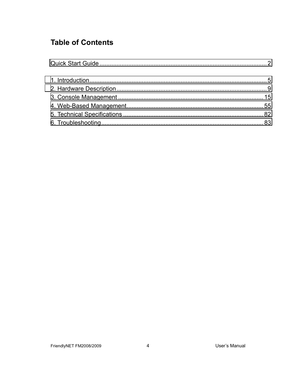 Asante Technologies FM2008/2009 User Manual | Page 4 / 86