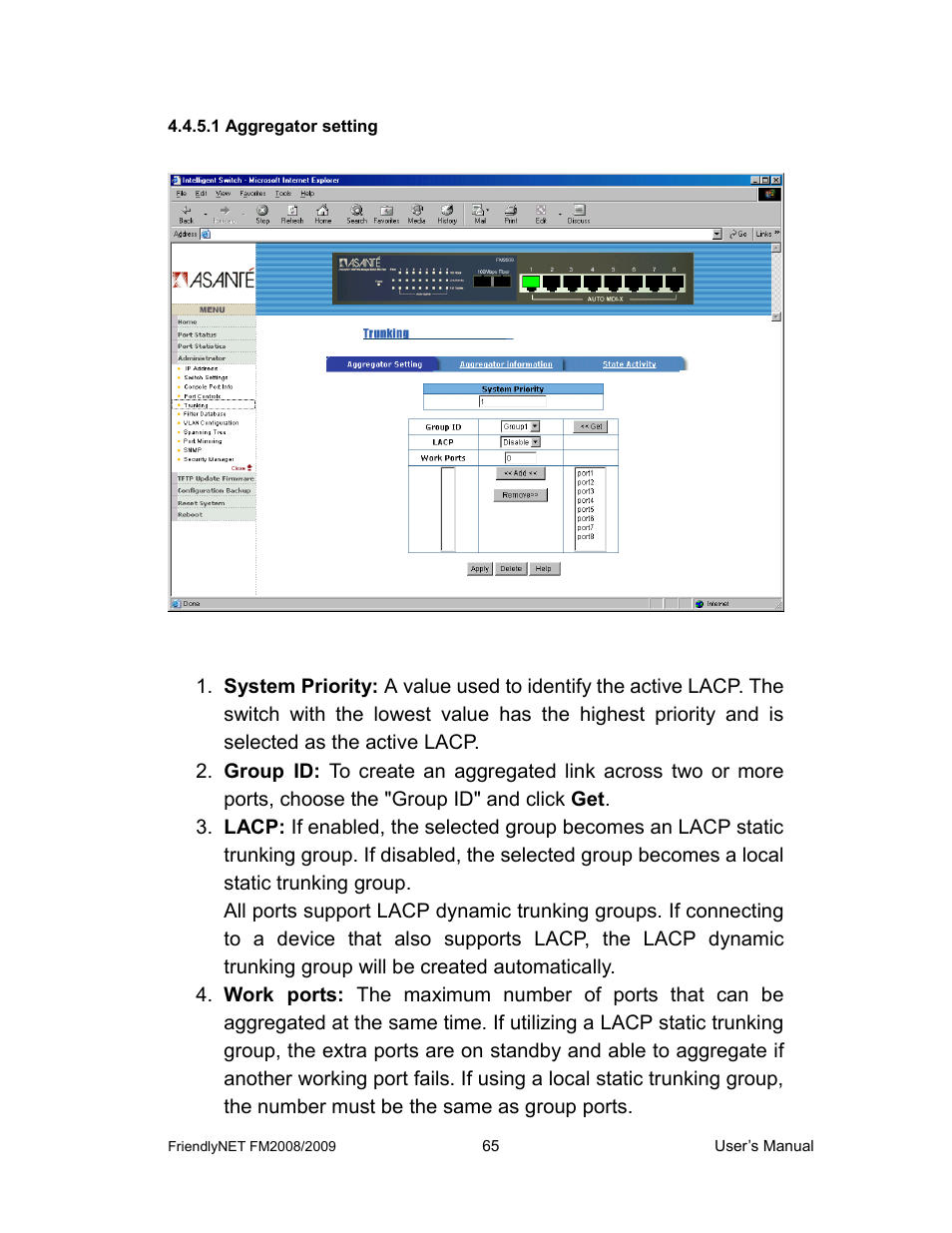 Asante Technologies FM2008/2009 User Manual | Page 65 / 86