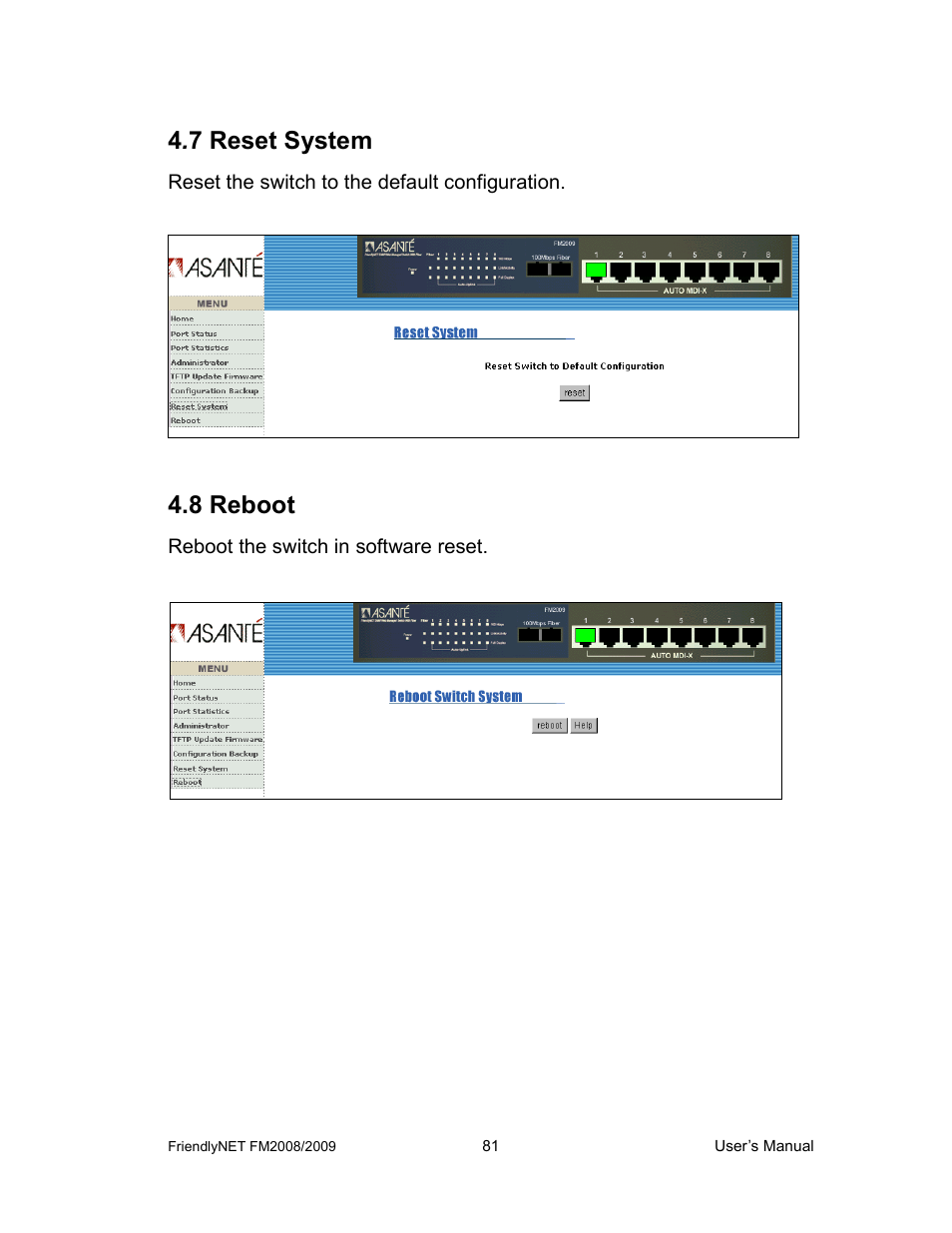 Asante Technologies FM2008/2009 User Manual | Page 81 / 86