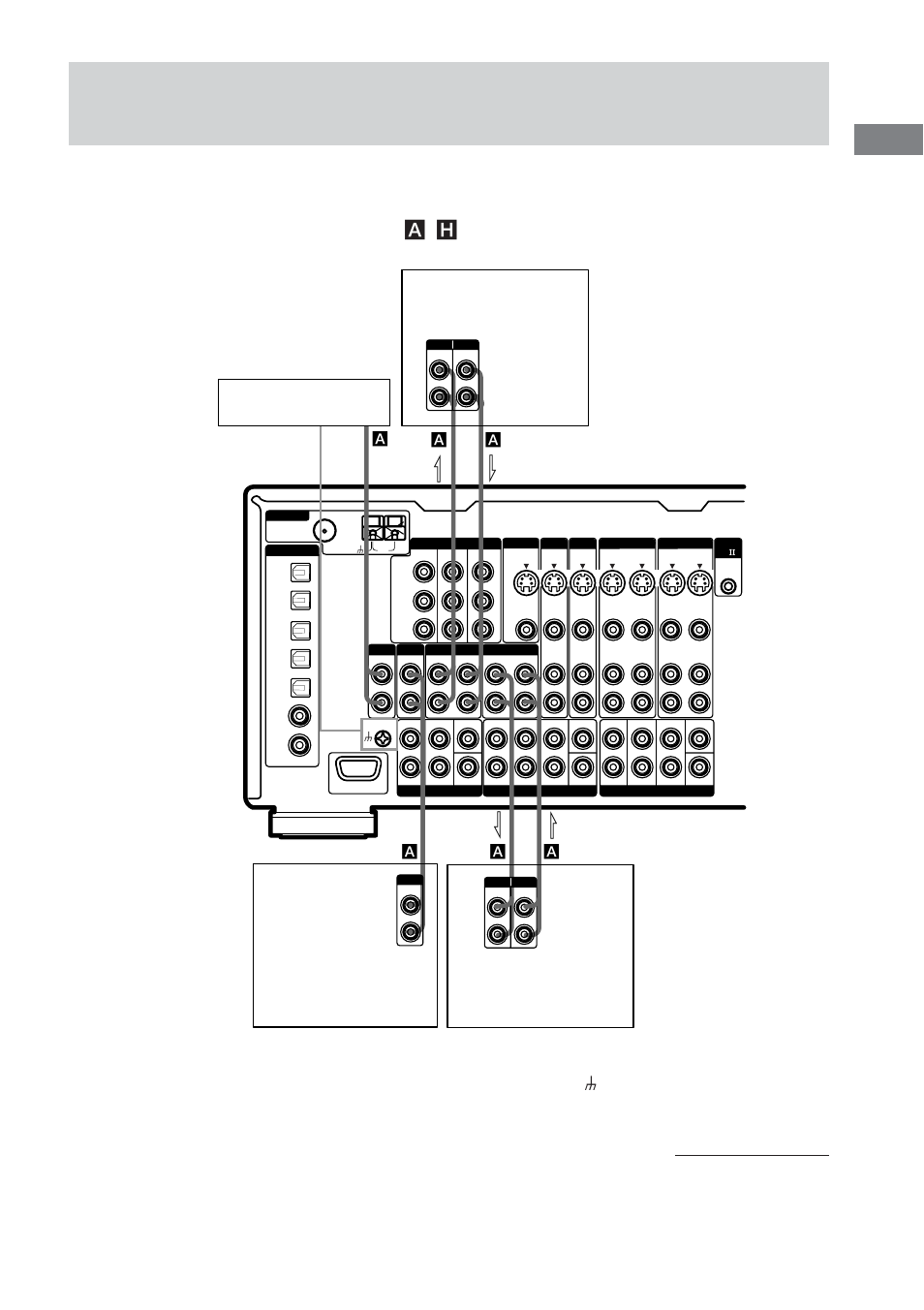 Raccordement des appareils audio, Préparatifs, Voir page suivante | Remarque, Зa a a a, Ain out з з | Sony STR-VA333ES User Manual | Page 13 / 276