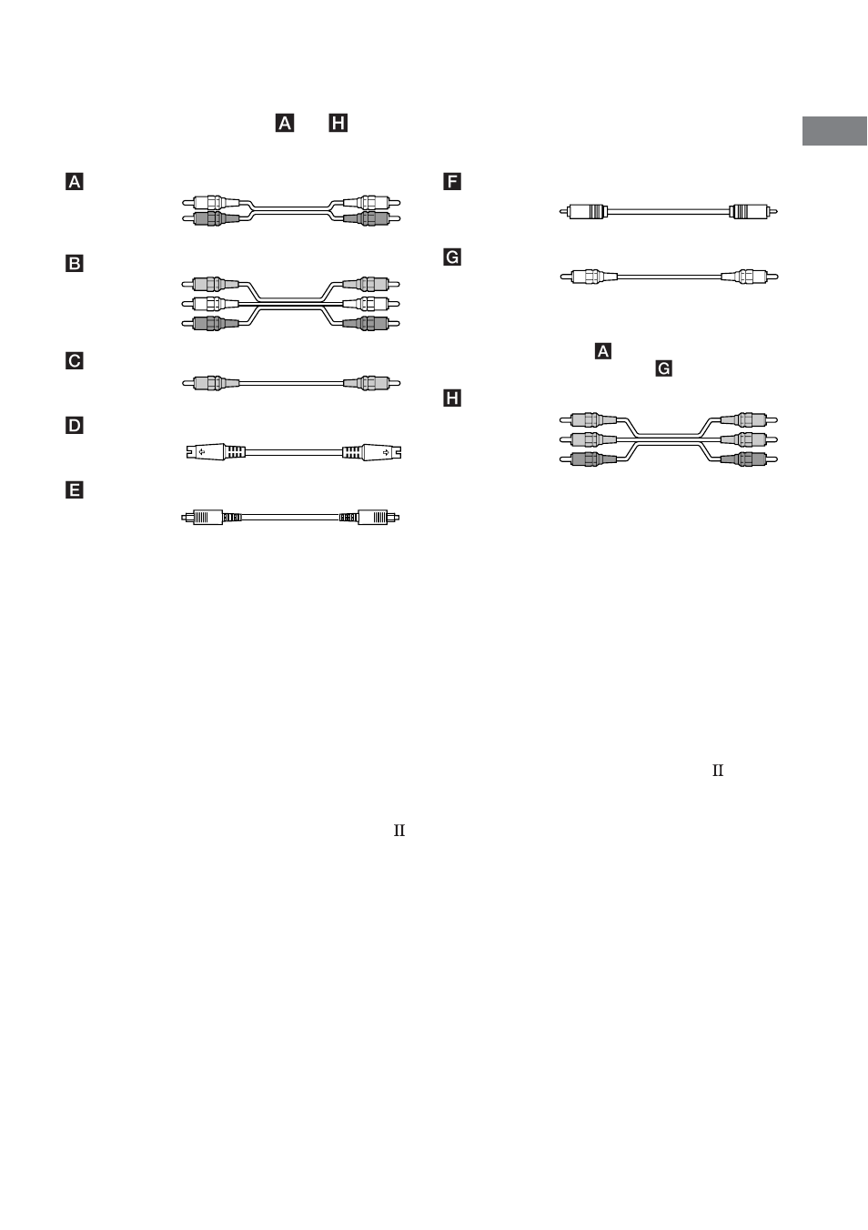 Vereiste aansluitsnoeren | Sony STR-VA333ES User Manual | Page 211 / 276