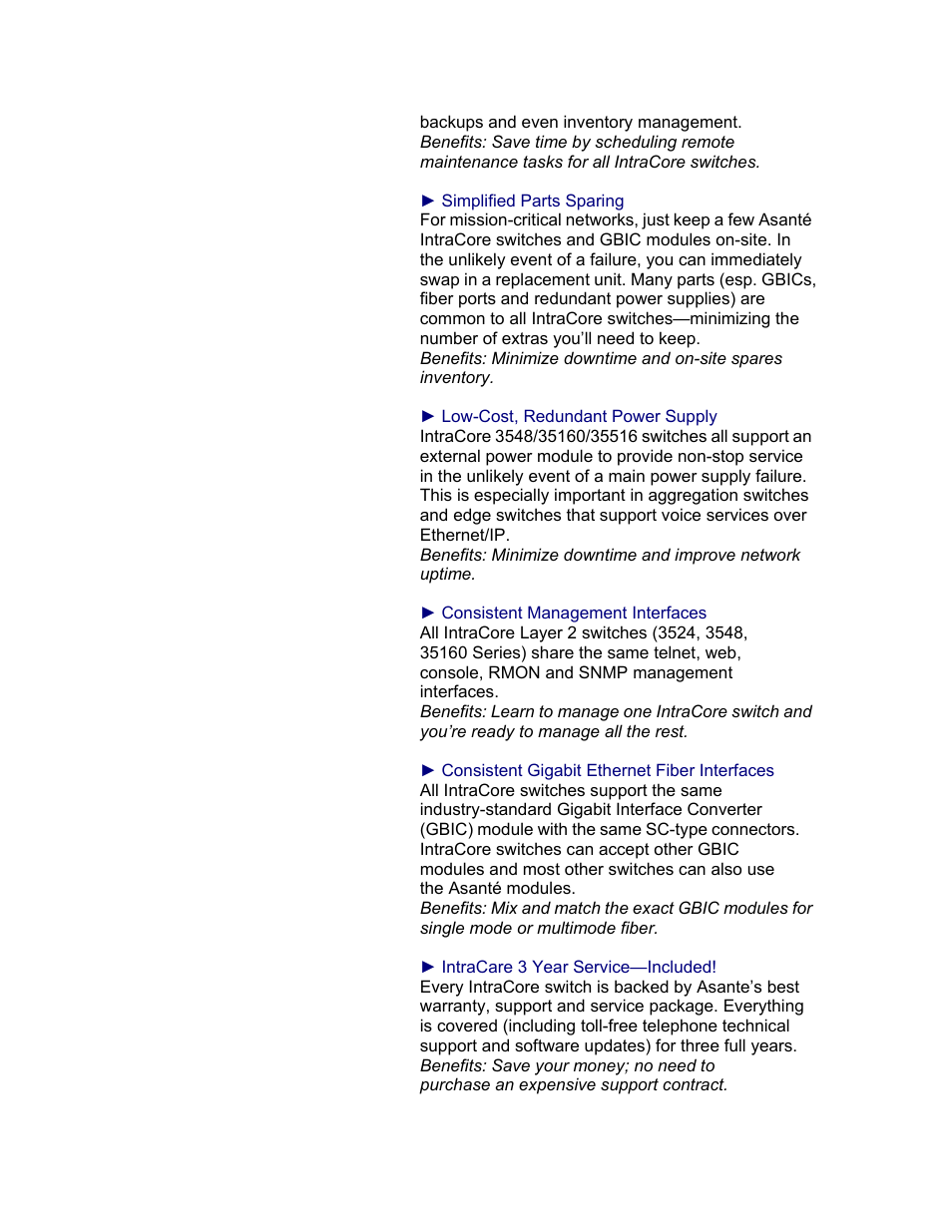 Asante Technologies IntraCore IC35160G User Manual | Page 5 / 22
