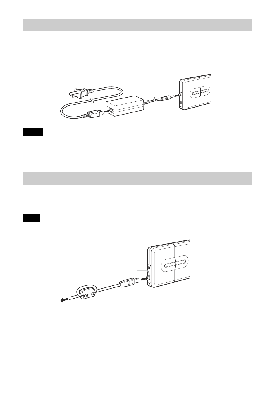 Connecting the unit to the power outlet, Connecting the unit to your computer, Connecting the unit to the power | Outlet, Connecting the unit to your, Computer, 5connecting the unit to the power outlet | Sony RHCIL User Manual | Page 5 / 32