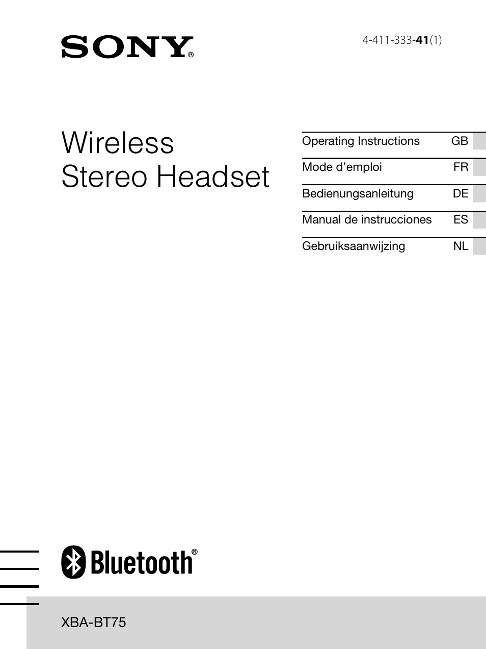 Sony XBA-BT75 User Manual | 132 pages