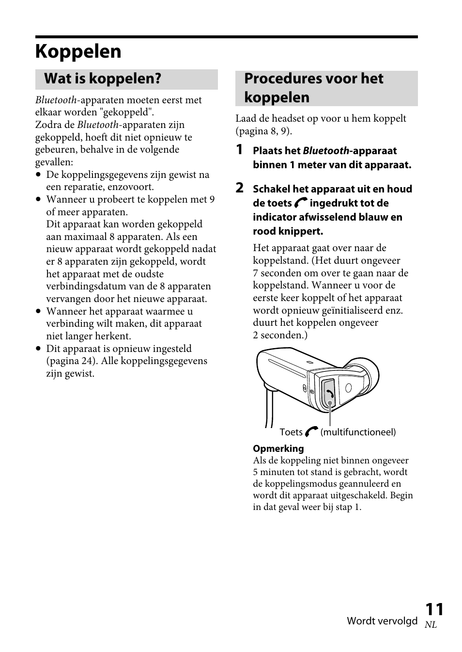 Koppelen, Wat is koppelen, Procedures voor het koppelen | Sony XBA-BT75 User Manual | Page 115 / 132