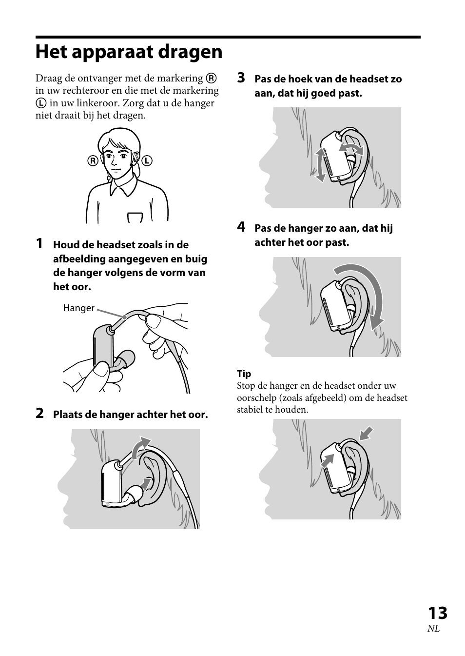 Het apparaat dragen | Sony XBA-BT75 User Manual | Page 117 / 132