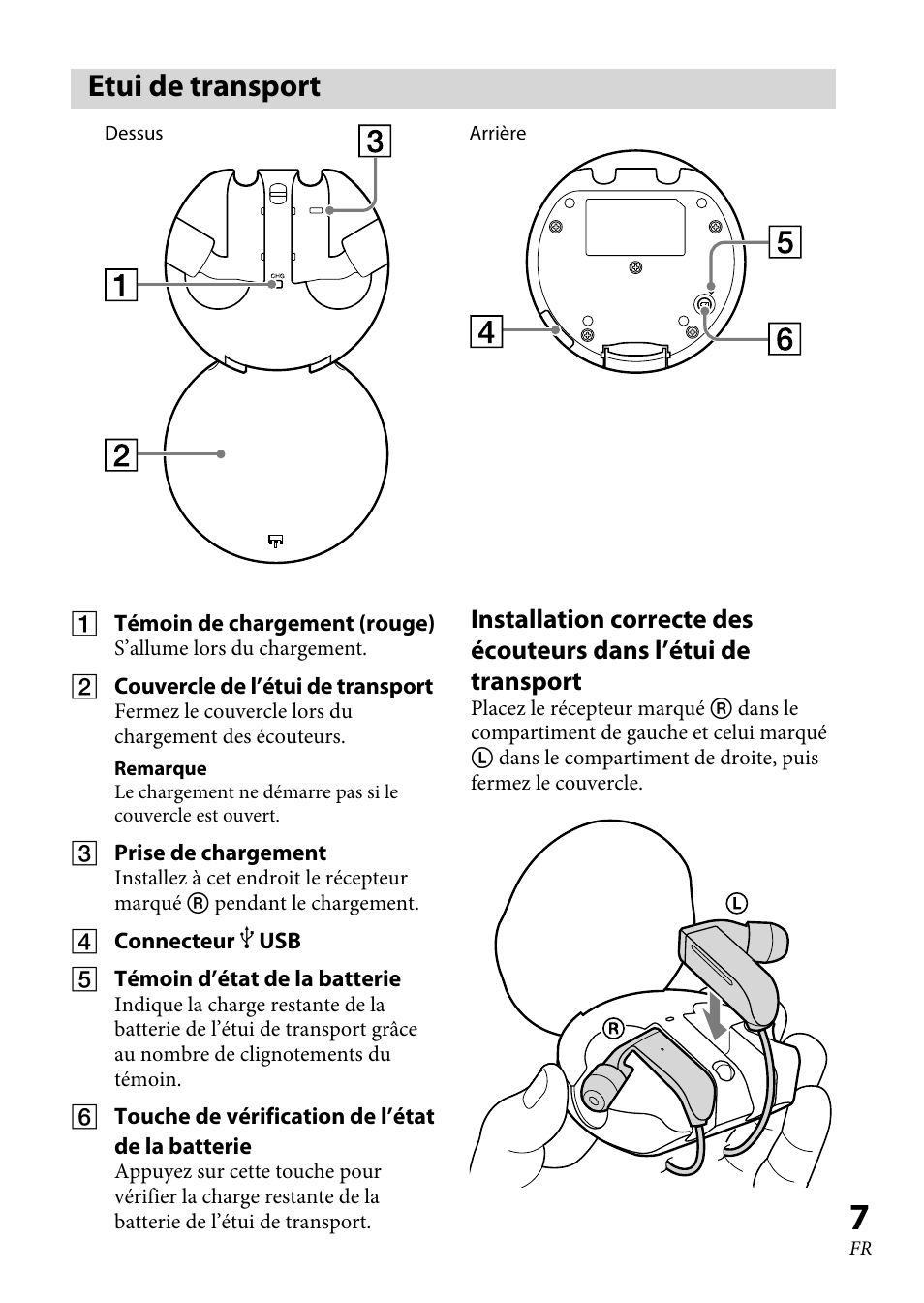 Etui de transport | Sony XBA-BT75 User Manual | Page 33 / 132