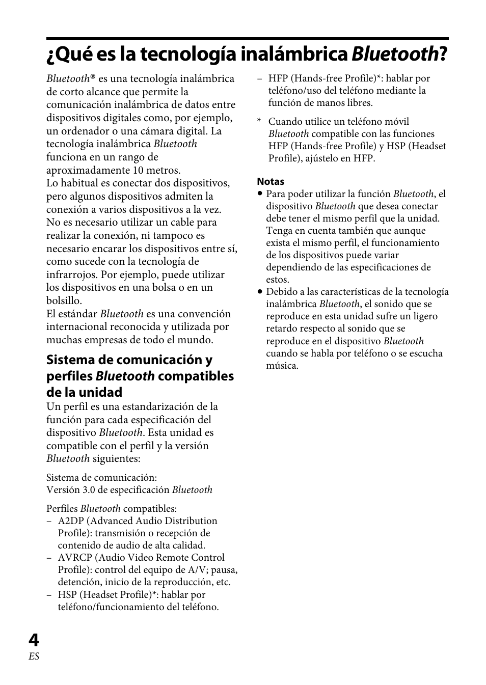 Qué es la tecnología inalámbrica bluetooth | Sony XBA-BT75 User Manual | Page 82 / 132