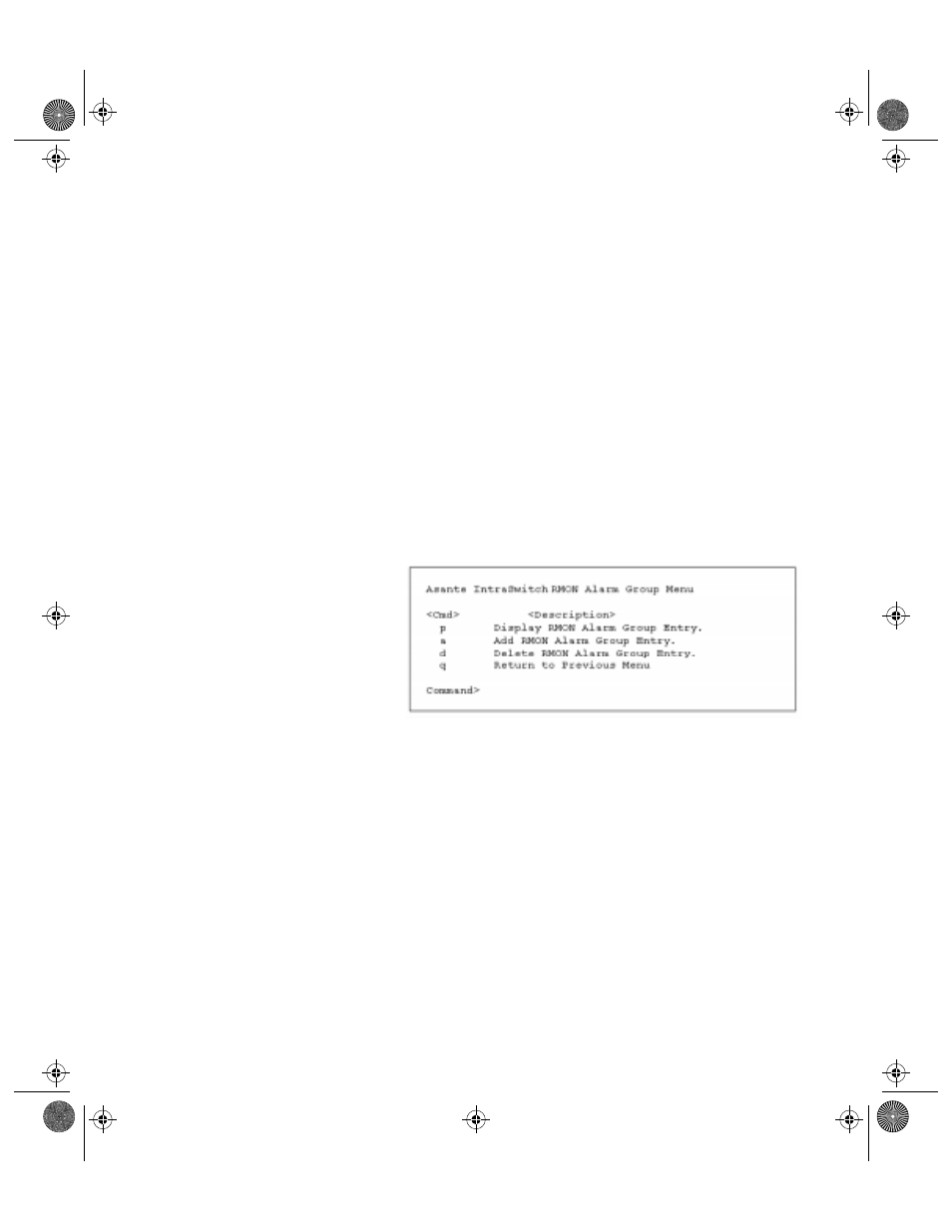 Rmon alarm group -9 | Asante Technologies 5212 User Manual | Page 107 / 146