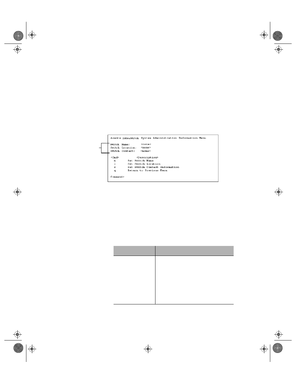 Configuring system administration information, Configuring system administration information -10, Current settings -10 | Asante Technologies 5212 User Manual | Page 60 / 146