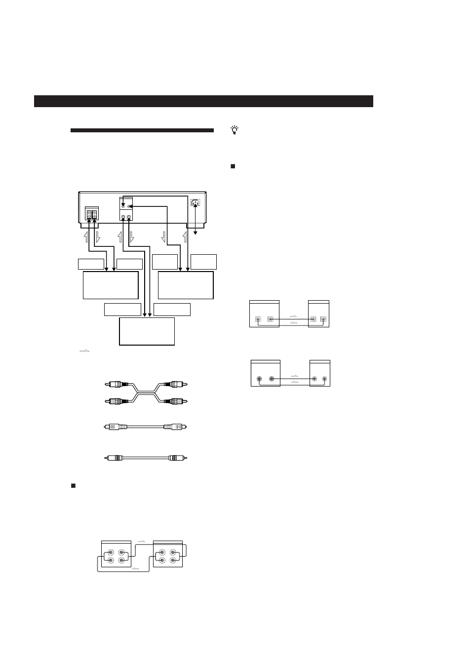 Anschluｧ, Anschluß, Vorbereitungen | Die benötigten kabel, Anschluß der verschiedenen kabel, Anschluß des netzkabels, Die nächsten schritte | Sony DTC-A6 User Manual | Page 44 / 62