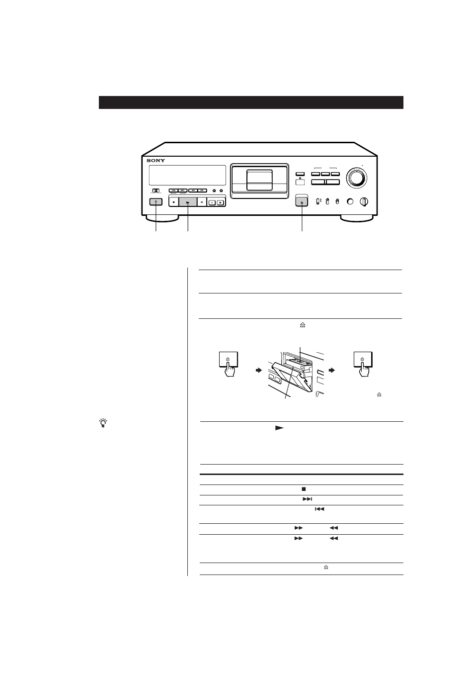 Wiedergabe, Grundlegender betrieb 8, Drücken sie power | Sony DTC-A6 User Manual | Page 47 / 62