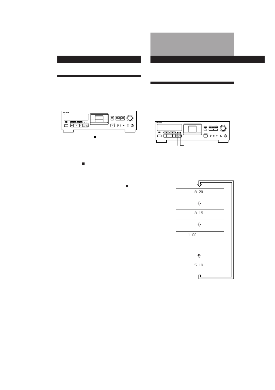 Timergesteuerte aufnahme, Anzeigen im display | Sony DTC-A6 User Manual | Page 51 / 62