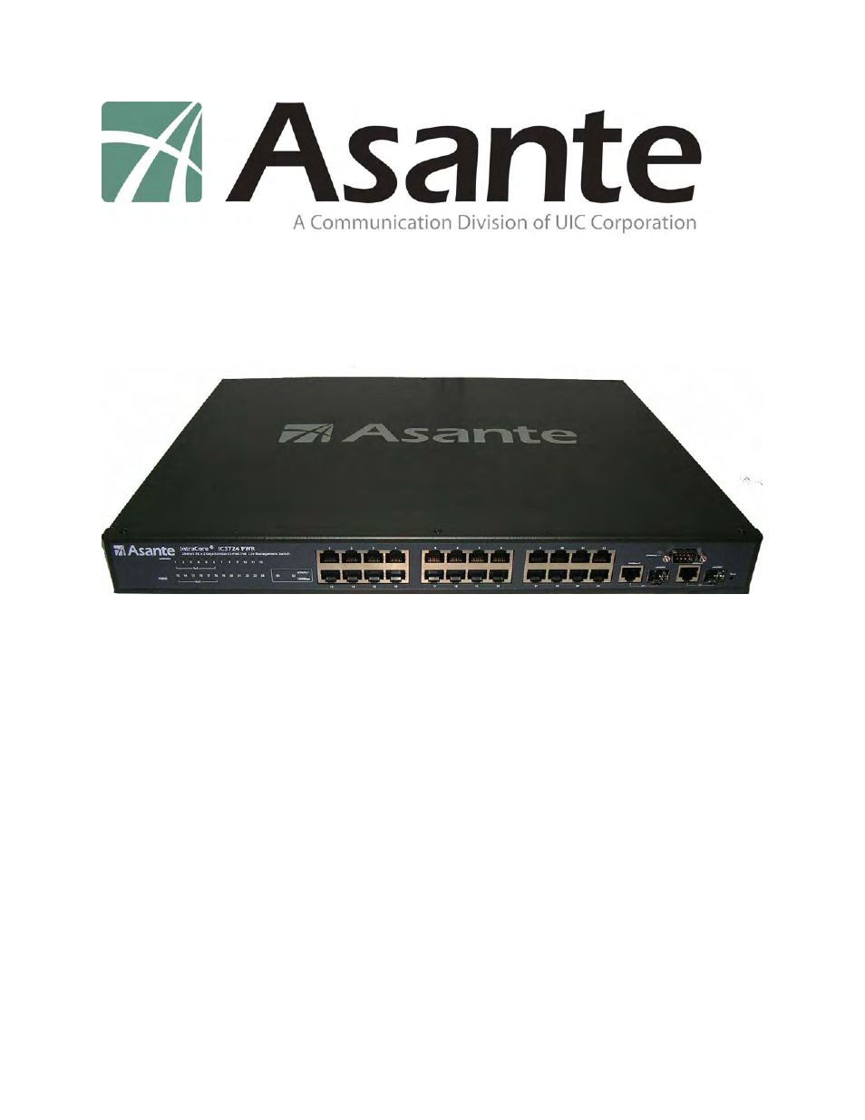 Asante Technologies INTRACORE 3724PWR User Manual | 154 pages