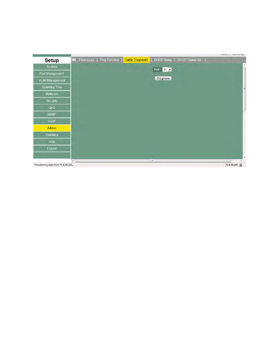 Cable diagnostic | Asante Technologies INTRACORE 3724PWR User Manual | Page 110 / 154