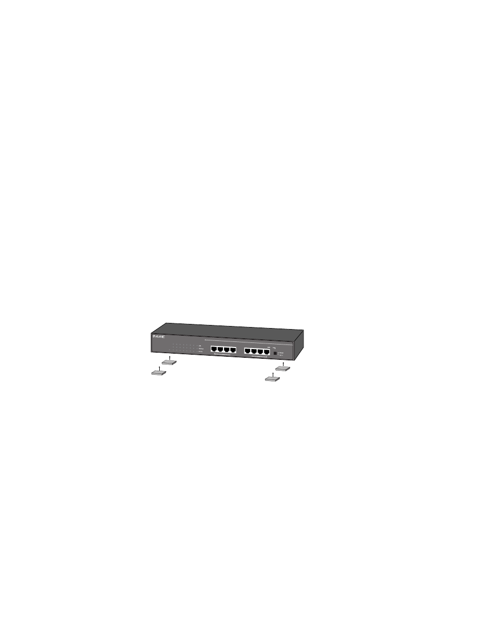 Mounting configurations, Voltage requirements, Desktop mounting | Installation page 2-6, Figure 2-9 desktop mounting | Asante Technologies FS4008E/FS4016E User Manual | Page 16 / 34