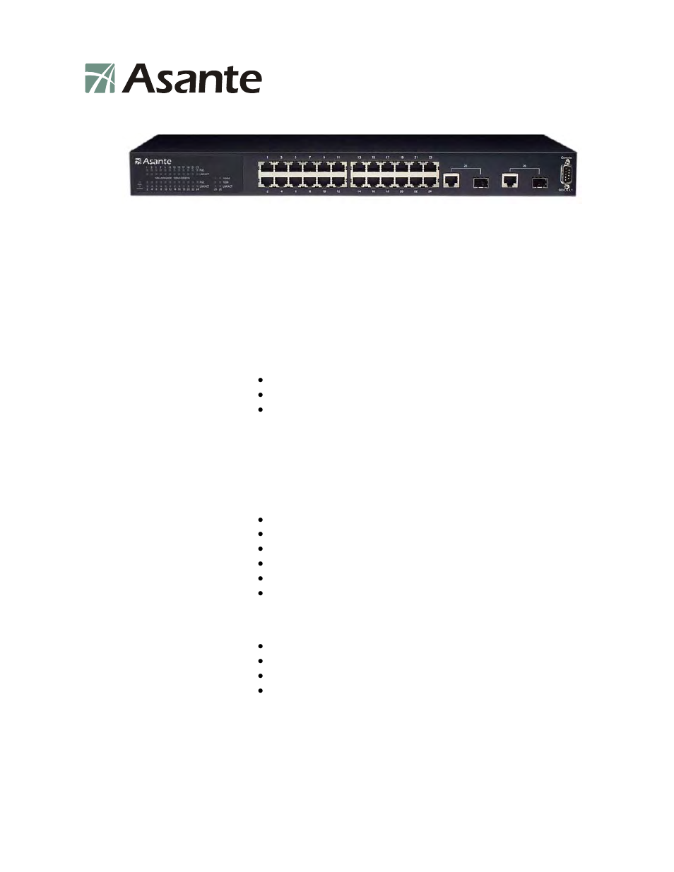 Asante Technologies IntraCore IC3624PWR User Manual | 2 pages