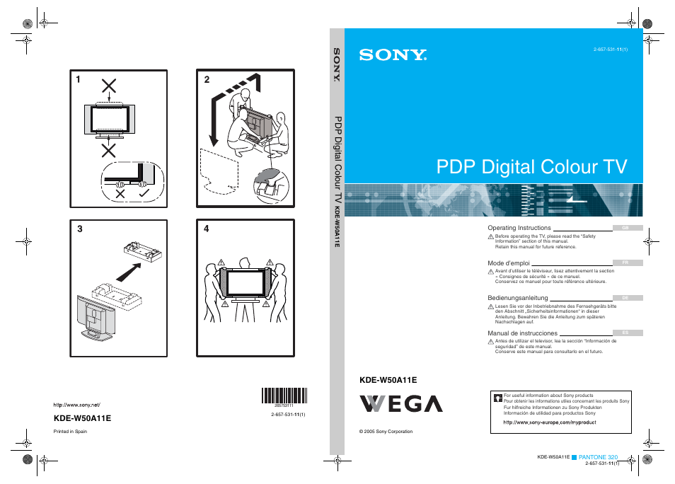 Sony KDE-W50A11E User Manual | 194 pages