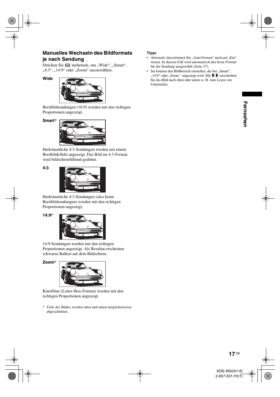 N (siehe seite 17), Seite 17) | Sony KDE-W50A11E User Manual | Page 111 / 194