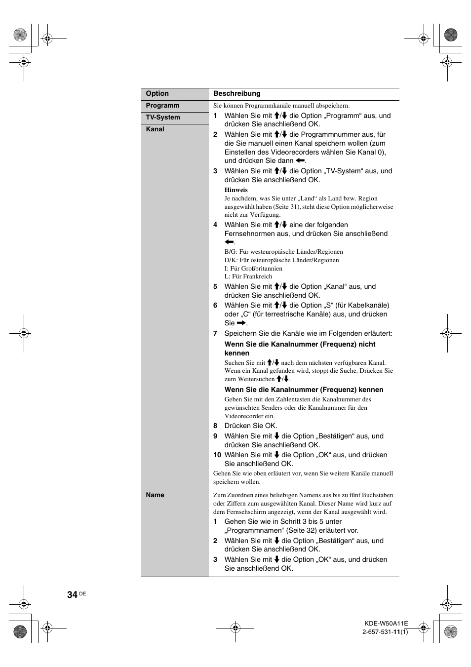 Sony KDE-W50A11E User Manual | Page 128 / 194