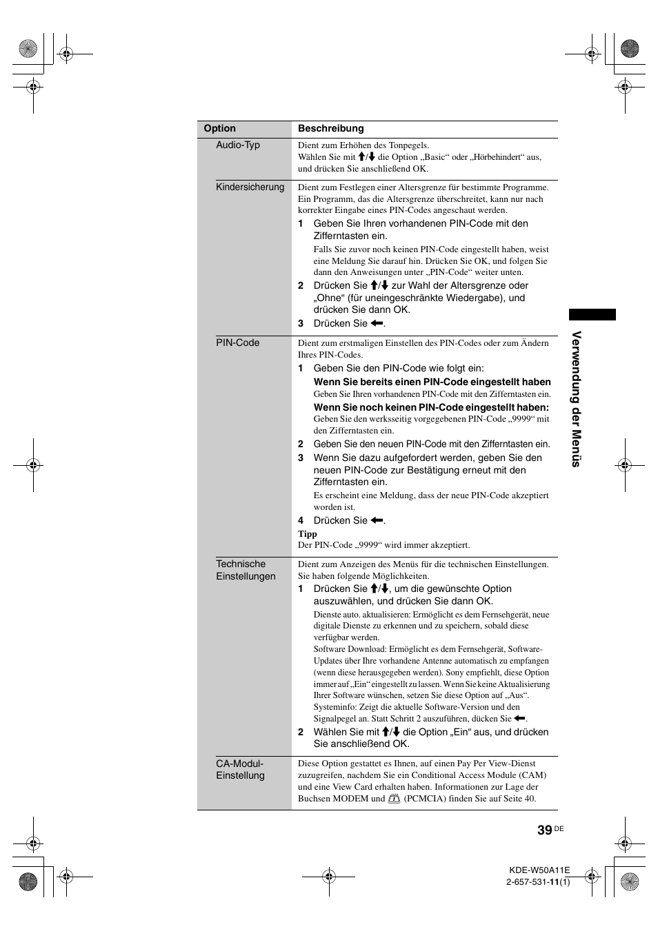 Sony KDE-W50A11E User Manual | Page 133 / 194