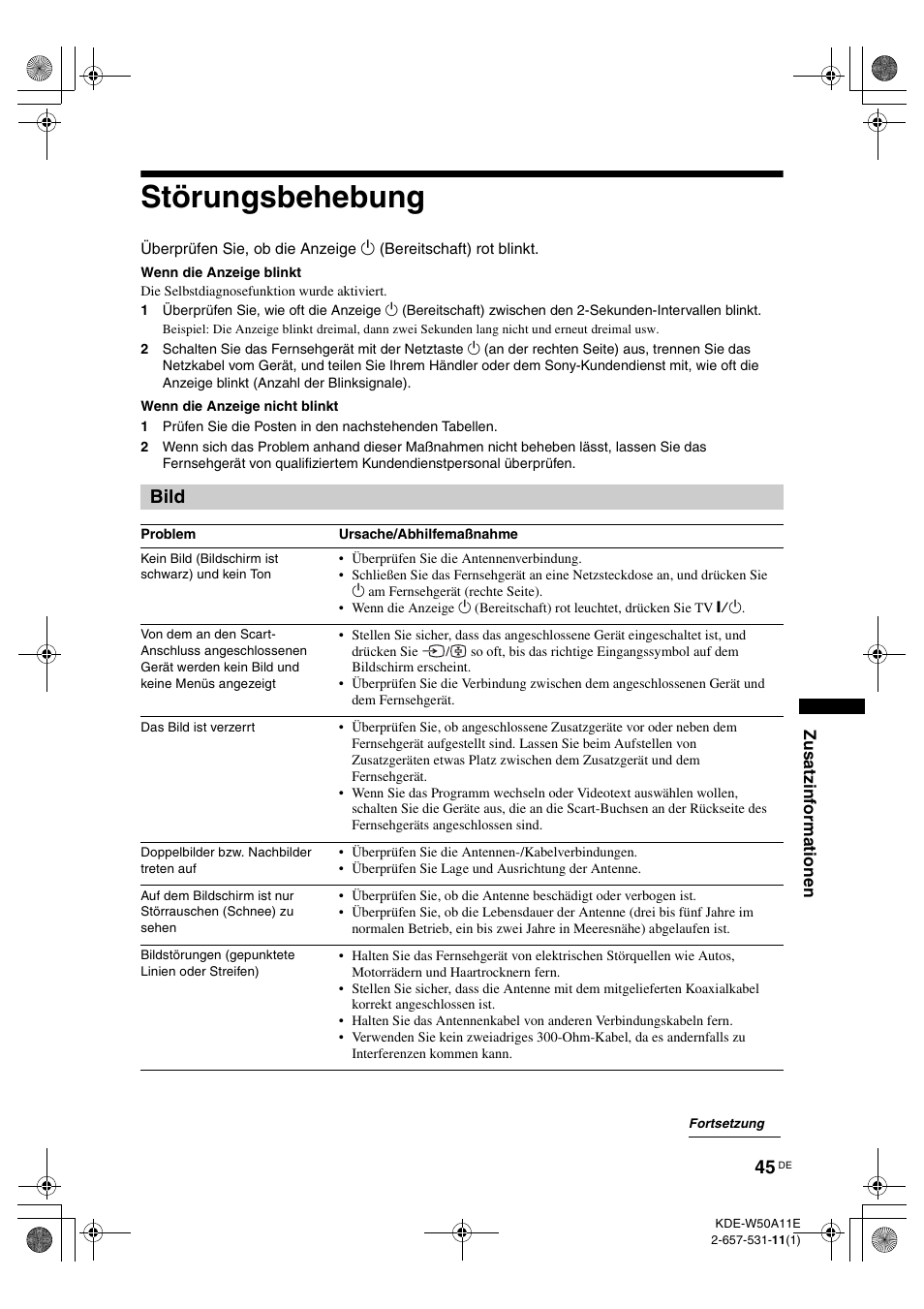 Störungsbehebung, Bild | Sony KDE-W50A11E User Manual | Page 139 / 194