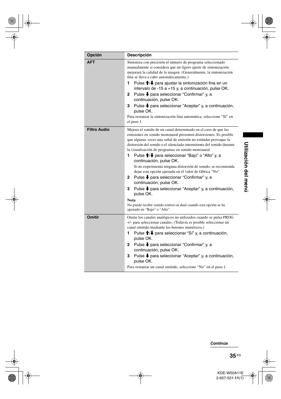 Sony KDE-W50A11E User Manual | Page 177 / 194