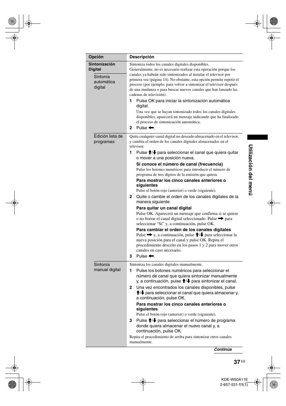 Sony KDE-W50A11E User Manual | Page 179 / 194