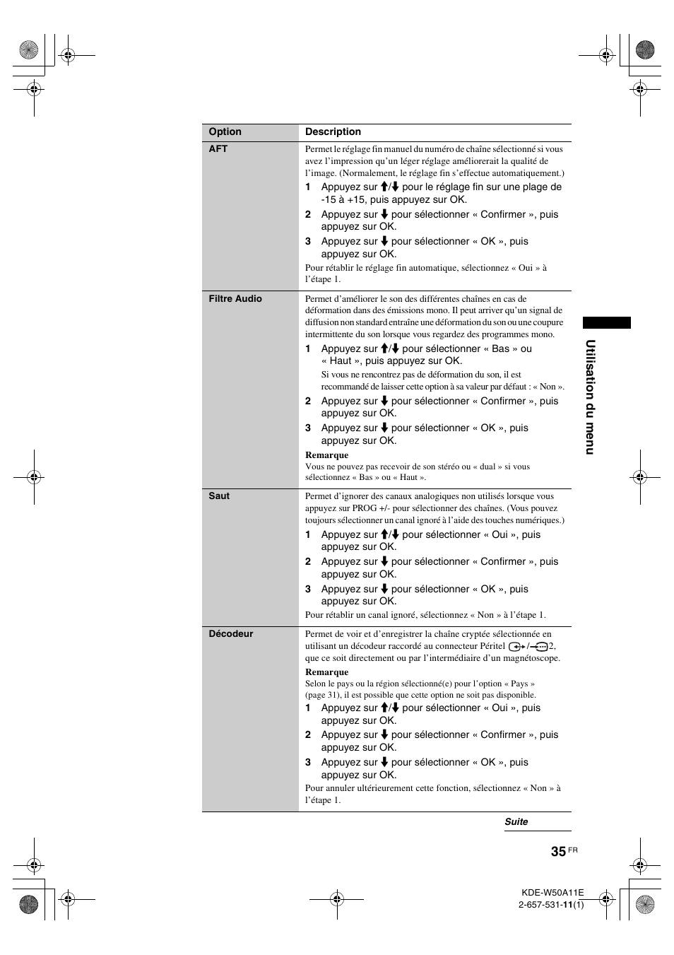 Sony KDE-W50A11E User Manual | Page 81 / 194
