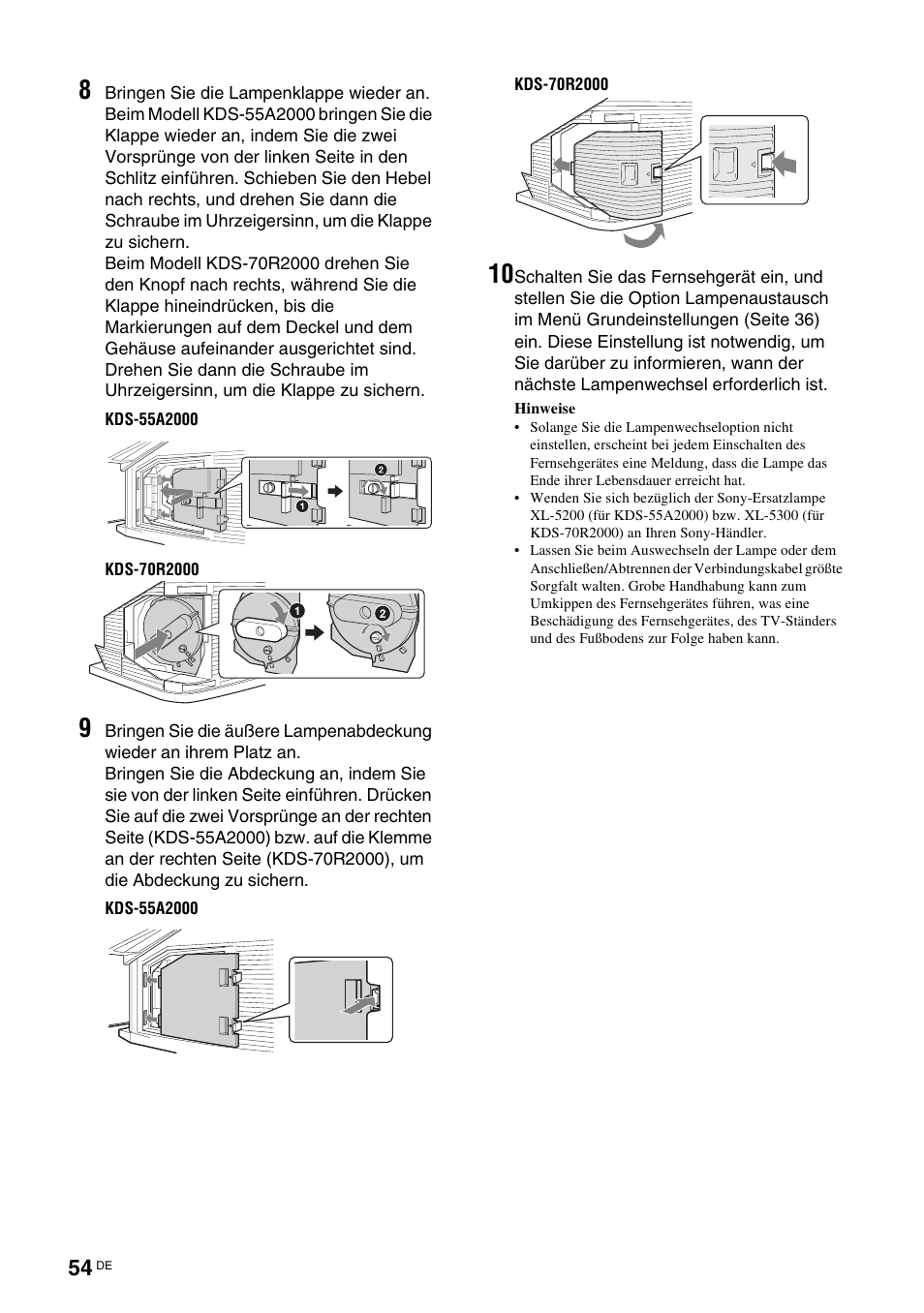 Sony KDS-70R2000 User Manual | Page 168 / 240