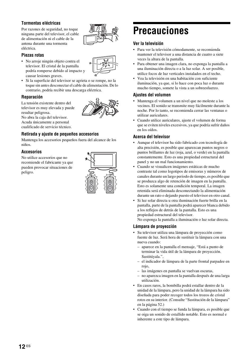 Precauciones | Sony KDS-70R2000 User Manual | Page 188 / 240