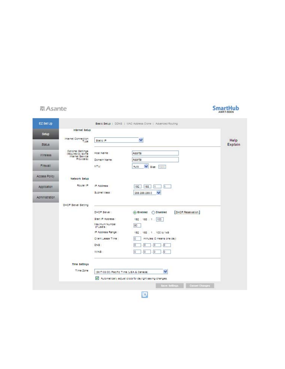 Web configuration utility | Asante Technologies AWRT-600N User Manual | Page 12 / 61