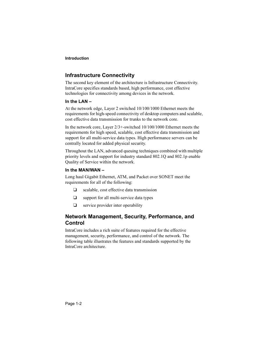 Infrastructure connectivity | Asante Technologies 8000 User Manual | Page 10 / 168