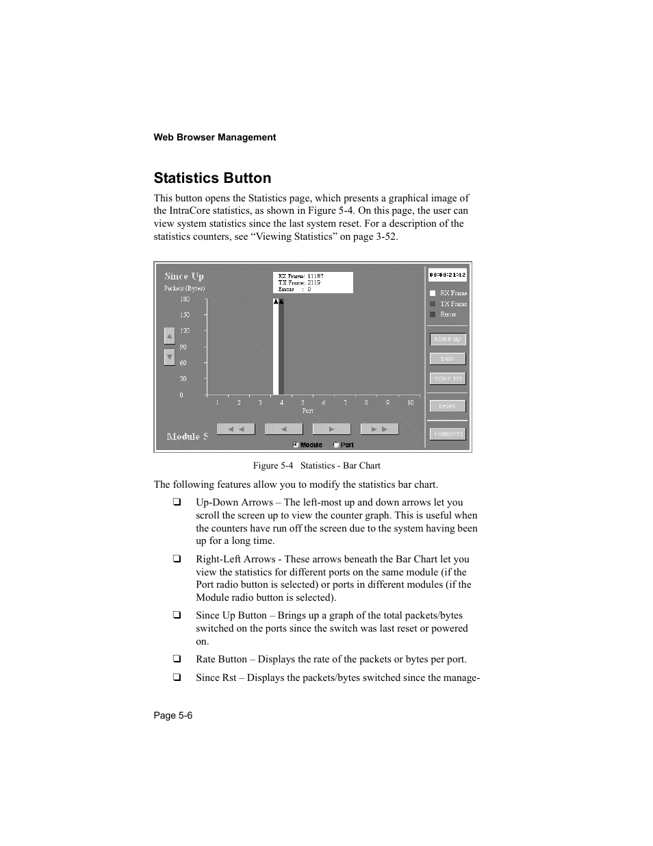 Statistics button | Asante Technologies 8000 User Manual | Page 146 / 168