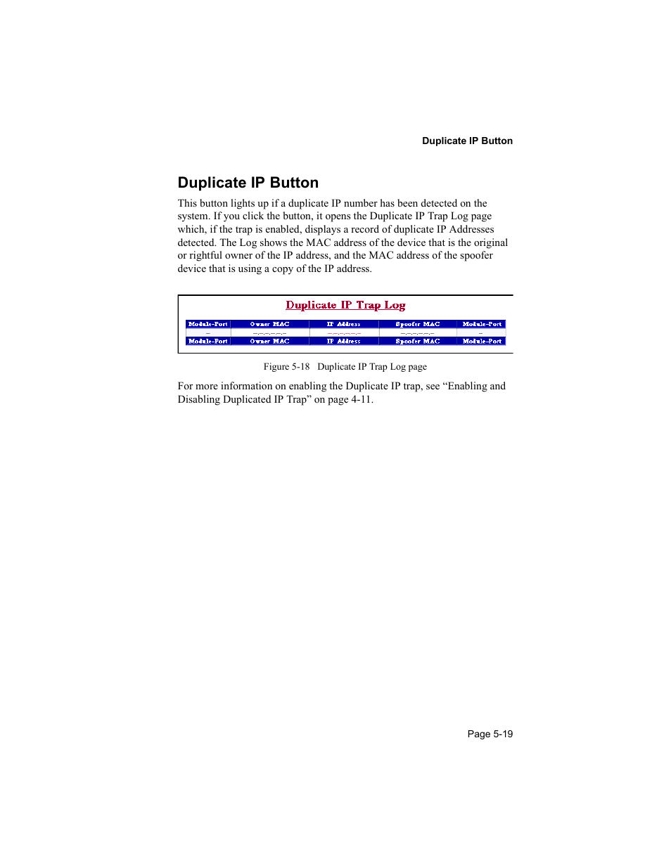 Duplicate ip button | Asante Technologies 8000 User Manual | Page 159 / 168