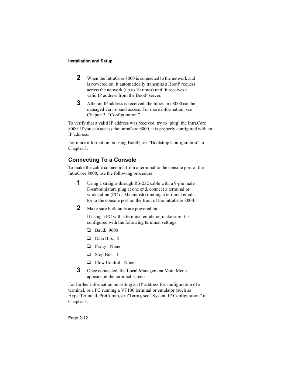 Connecting to a console | Asante Technologies 8000 User Manual | Page 30 / 168