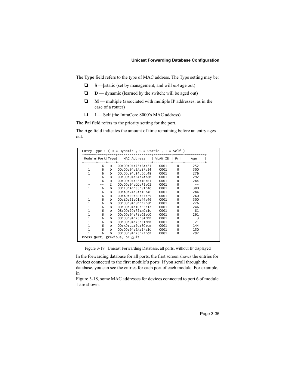 In figure 3- 18 | Asante Technologies 8000 User Manual | Page 69 / 168