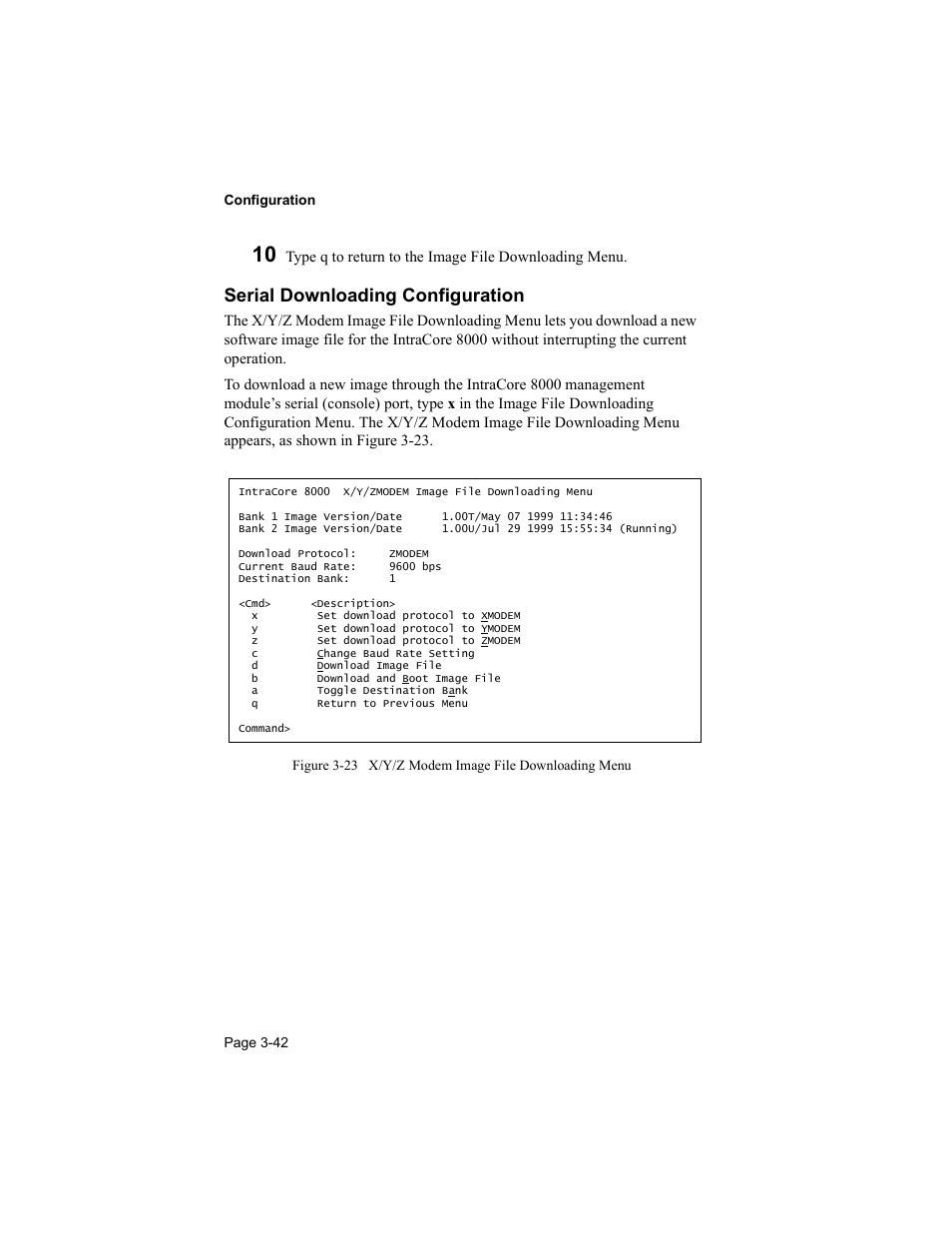 Serial downloading configuration | Asante Technologies 8000 User Manual | Page 76 / 168