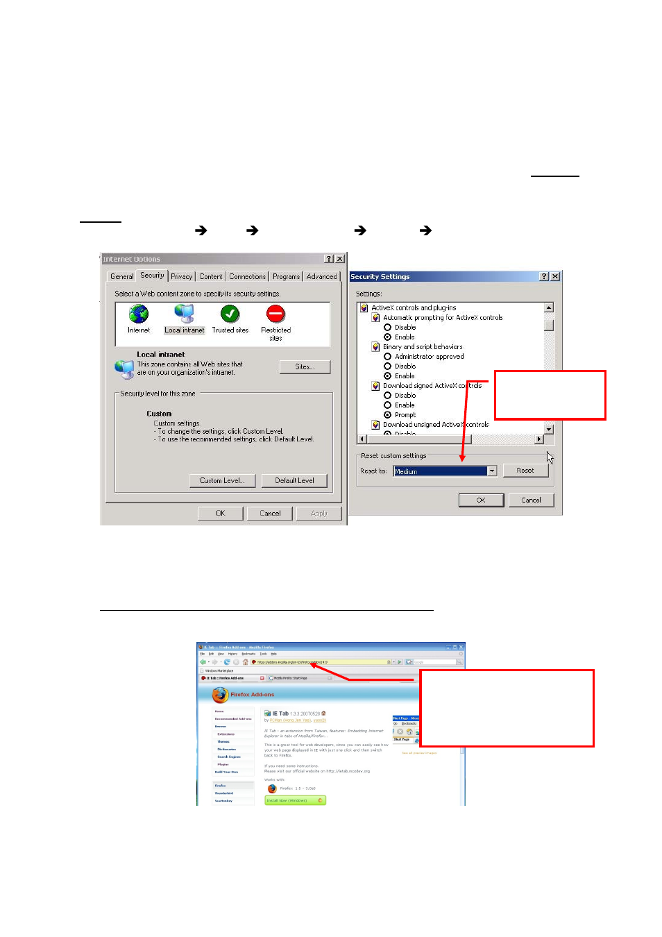 Change the internet explorer setting | Asante Technologies Voyager II User Manual | Page 16 / 94