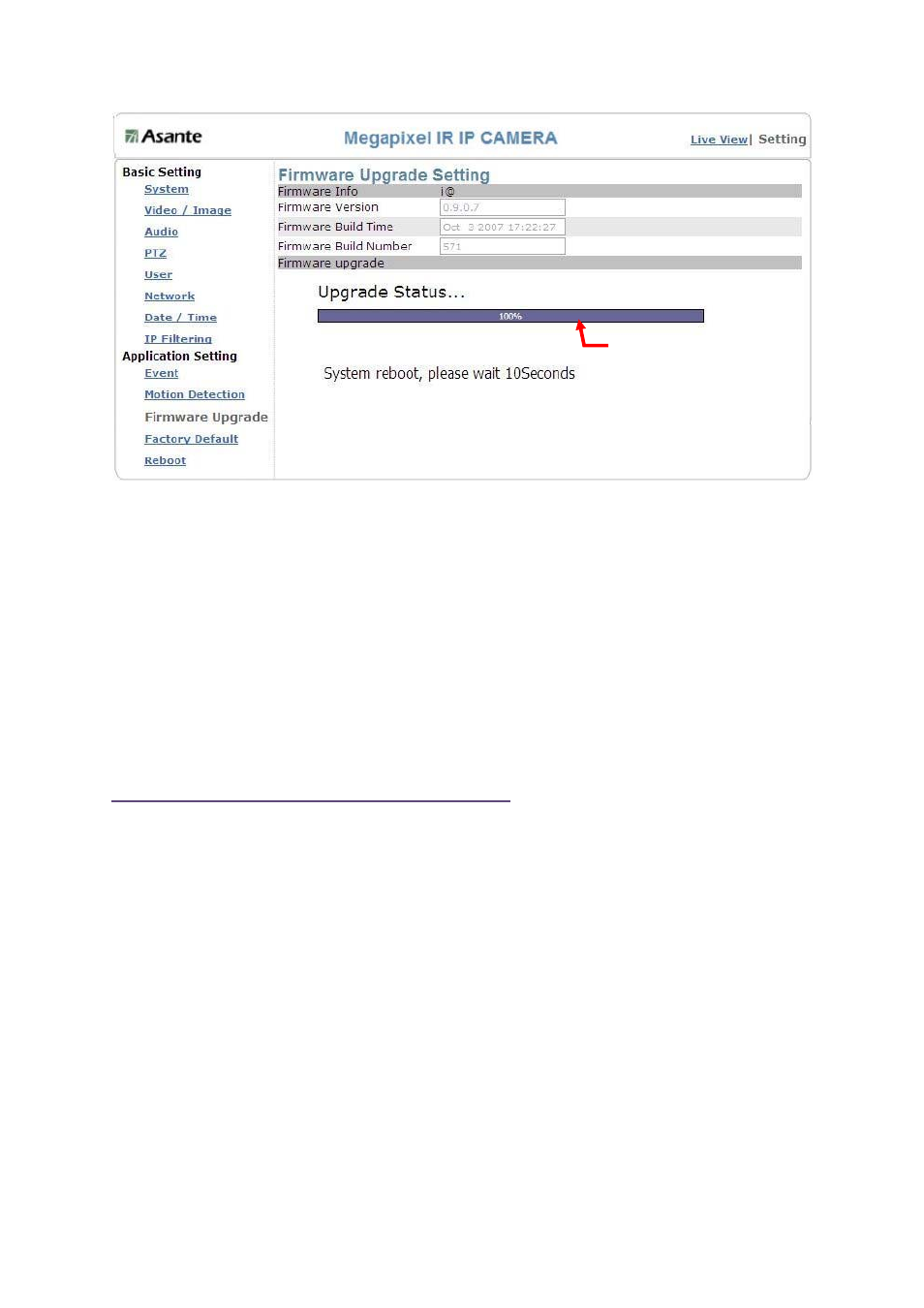 Application setting > factory default, Factory default | Asante Technologies Voyager II User Manual | Page 83 / 94